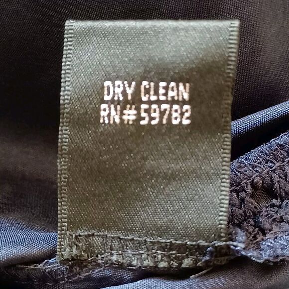 Adrianna Papell Dress Size 8 Navy Blue Lace Overlay Sheath Elbow Sleeves NEW - Picture 11 of 12